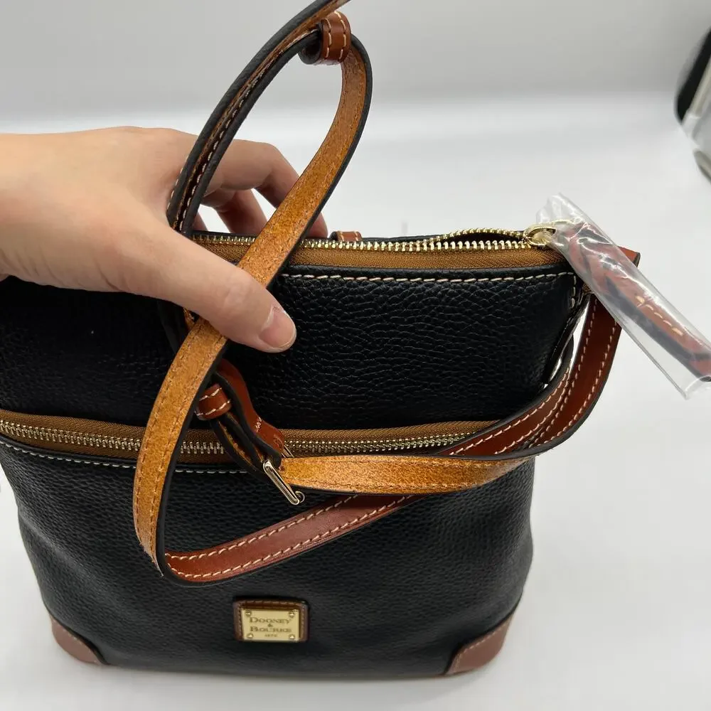 Dooney & Bourke Pebble Leather Crossbody Purse Black